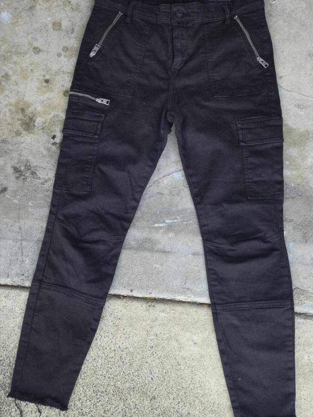 AllSaints Duran Skinny Denim Cargo Jeans Mens Size 28